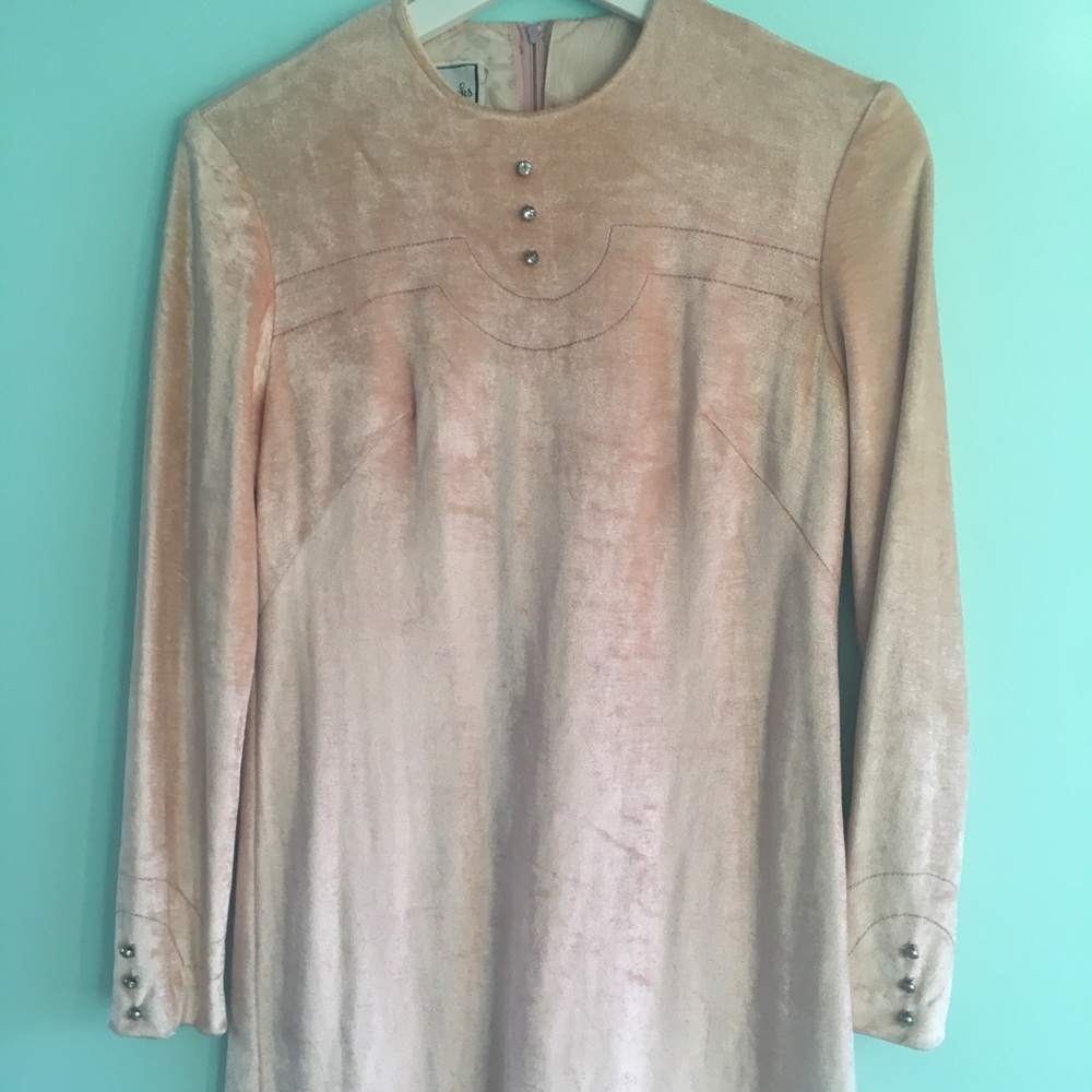 60s pastel velvet bobbie brooks dream dress